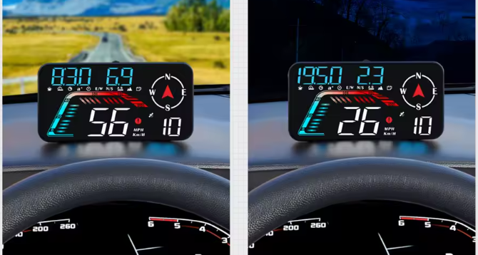 Velocímetro Gps Hud G12 Alarme De Velocidade Para Carro